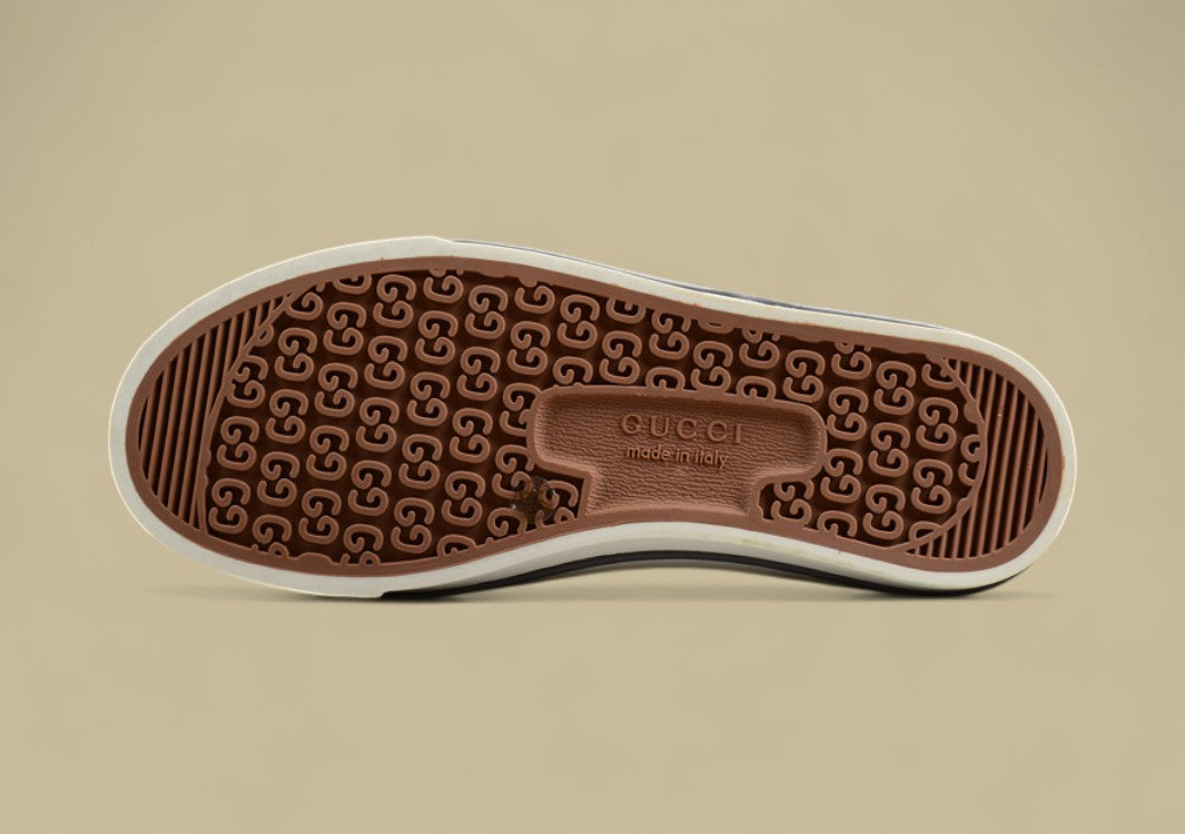 Gucci Tennis Low-Top Sneaker in Beige GG Cherry Print