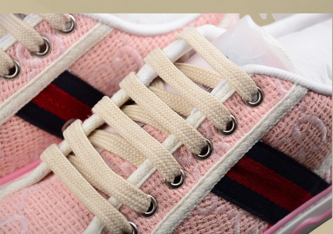 Gucci Tennis Pink GG Canvas Sneaker