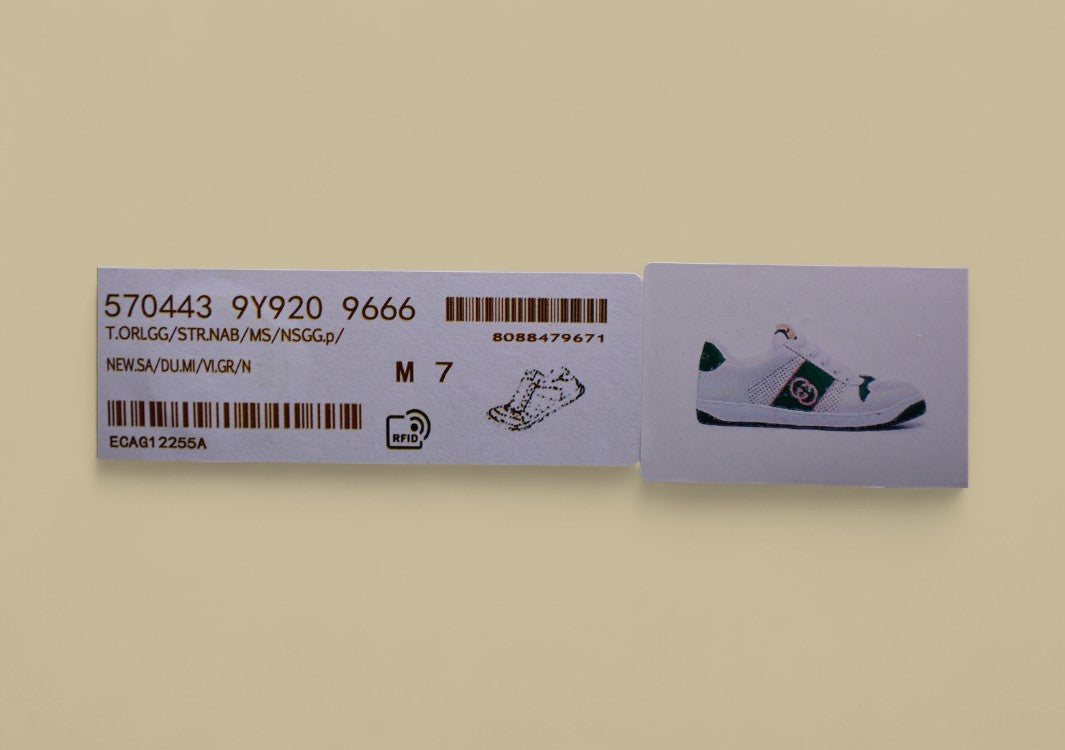 Gucci White Ace Sneakers Classic Leather Low-Tops with Green & Pink Web Stripe