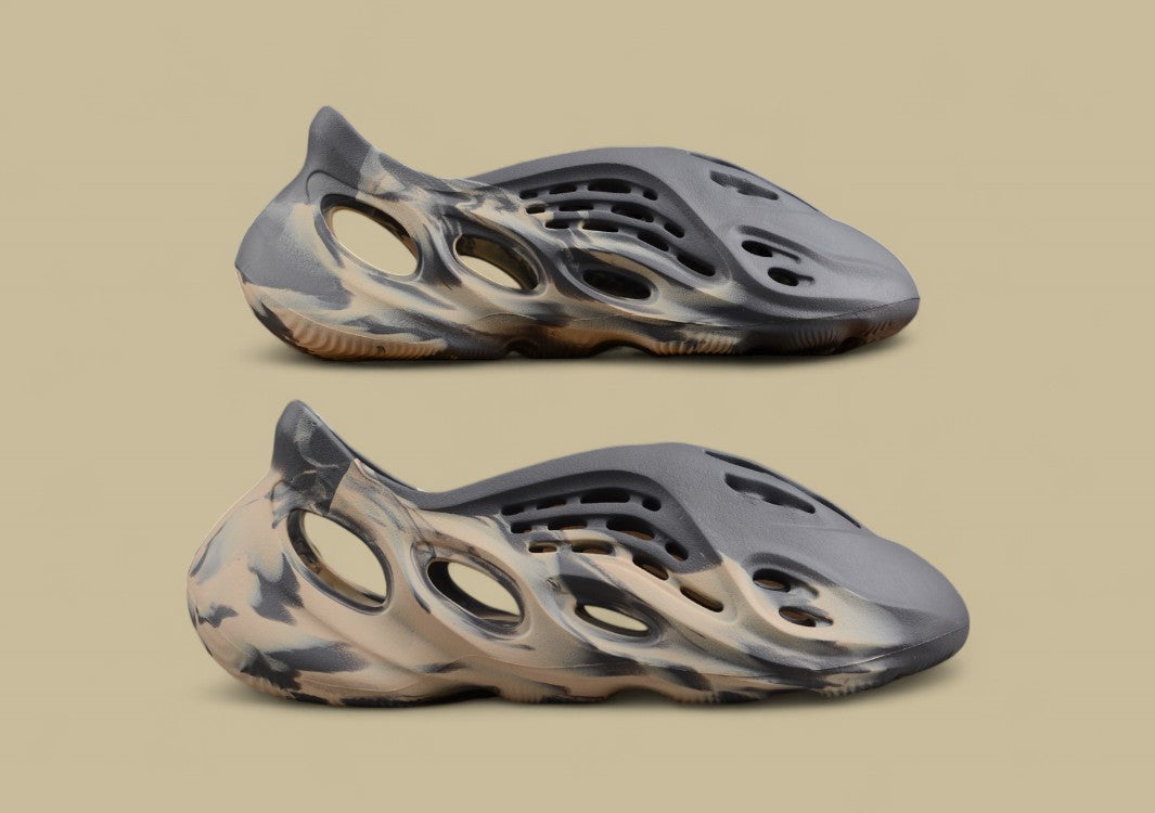 Kanye West Yeezy Foam Runner MX Sand Gray and Yellow Mix