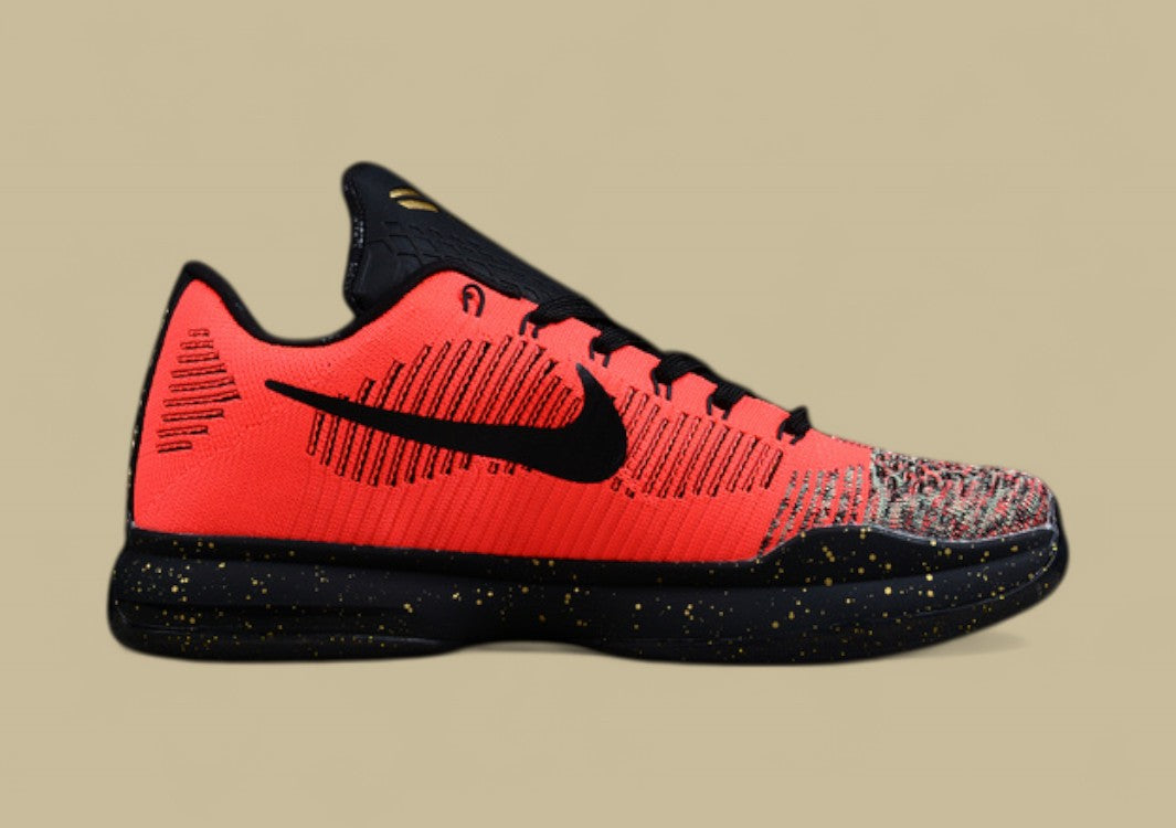 Kobe 10 Elite Low Christmas Black/Metallic Gold-Bright Crimson