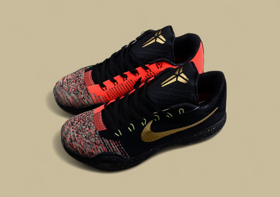 Kobe 10 Elite Low Christmas Black/Metallic Gold-Bright Crimson