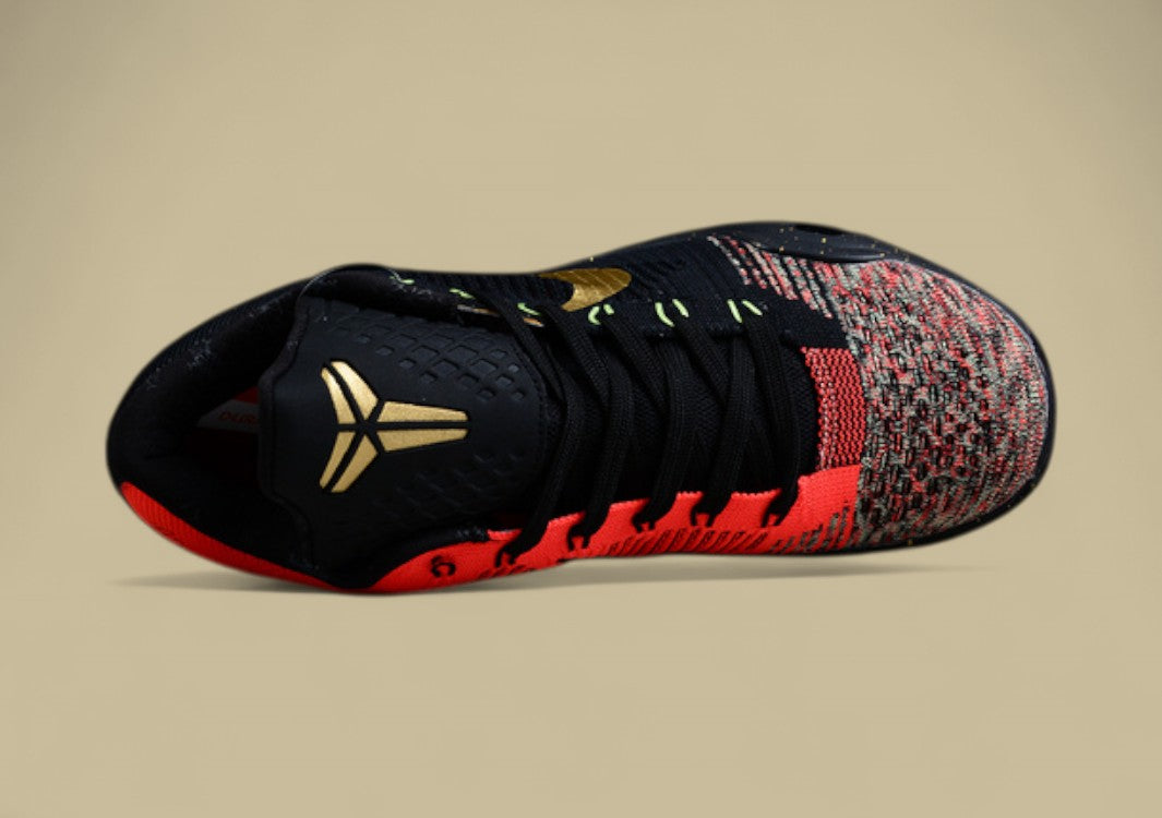 Kobe 10 Elite Low Christmas Black/Metallic Gold-Bright Crimson