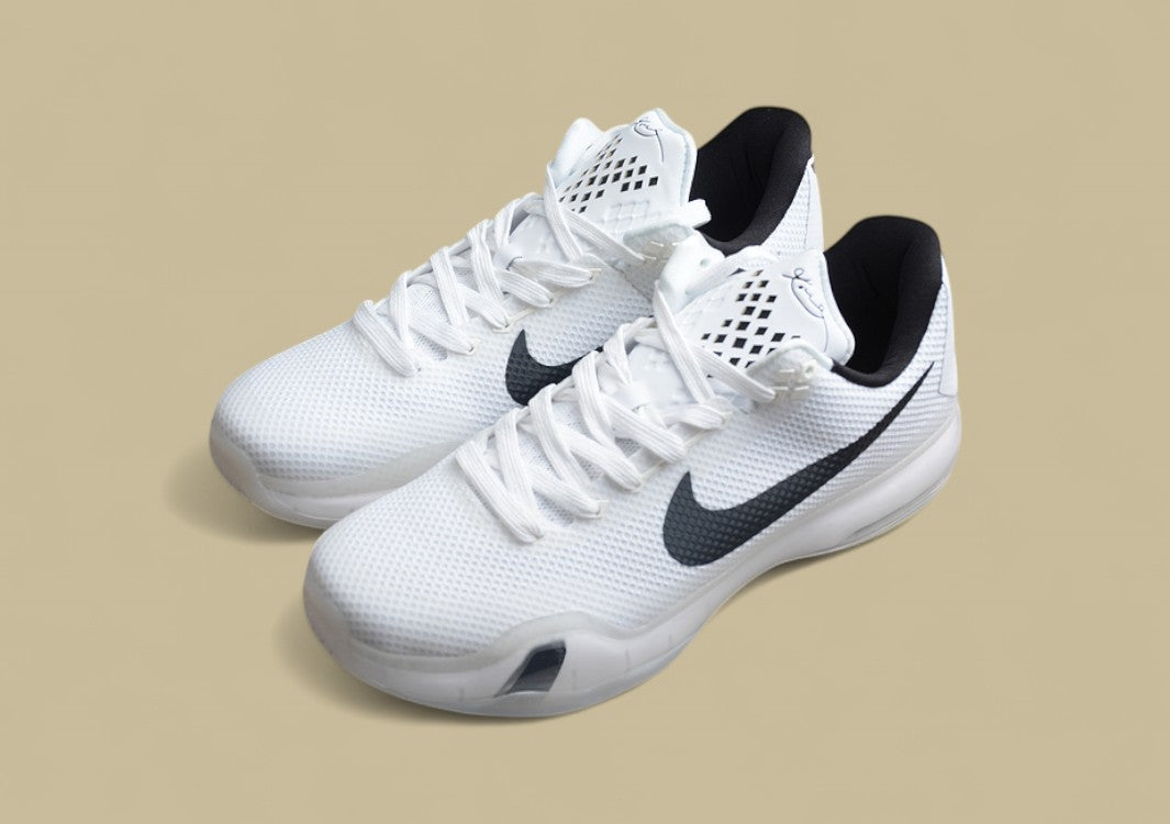 Kobe 10 Fundamentals White/Black-Wolf Grey