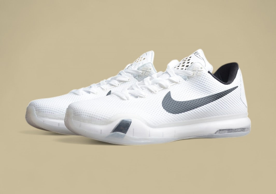 Kobe 10 Fundamentals White/Black-Wolf Grey