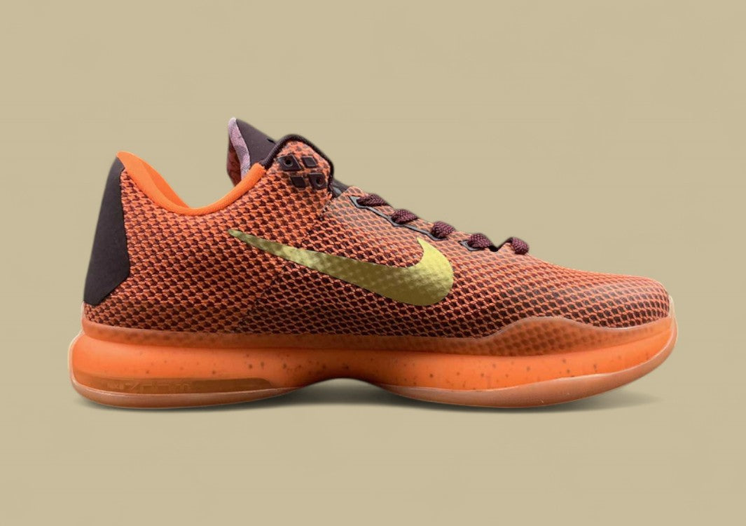 Kobe 10 Silk Merlot/Metallic Gold-Villain Red-Total Orange