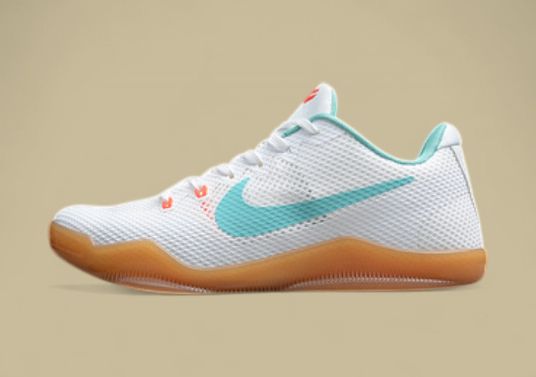 Kobe 11 Summer White/Washed Teal-Bright Crimson