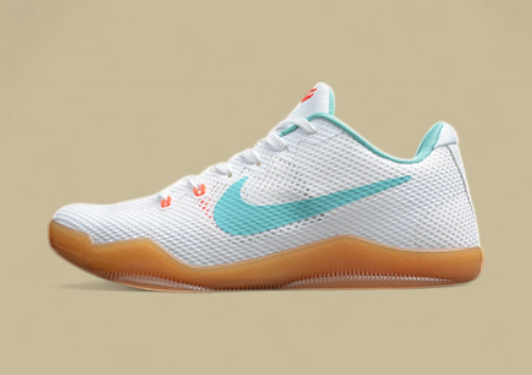 Kobe 11 Summer White/Washed Teal-Bright Crimson