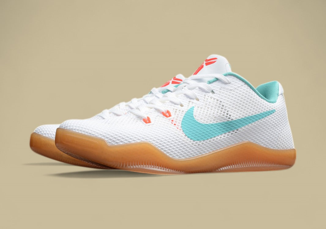 Kobe 11 Summer White/Washed Teal-Bright Crimson