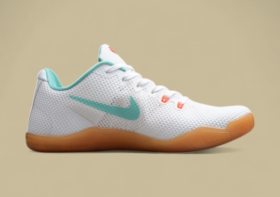 Kobe 11 Summer White/Washed Teal-Bright Crimson