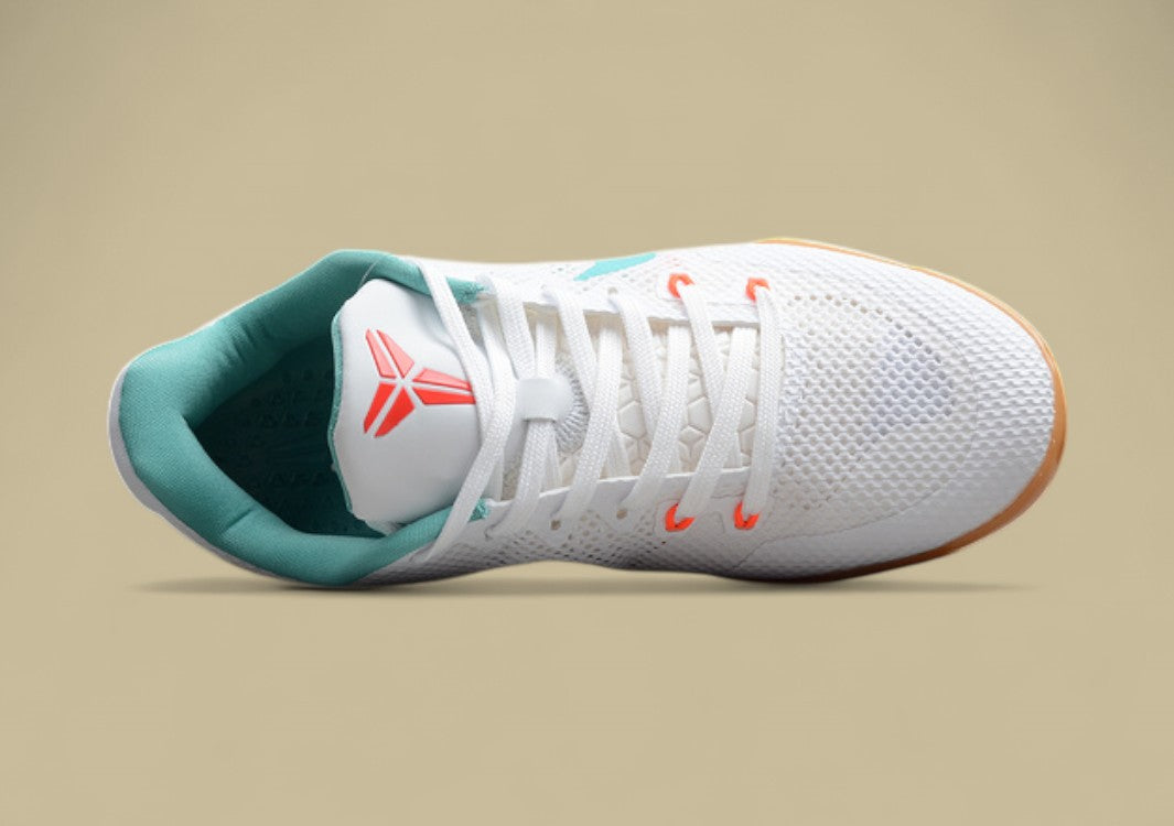 Kobe 11 Summer White/Washed Teal-Bright Crimson