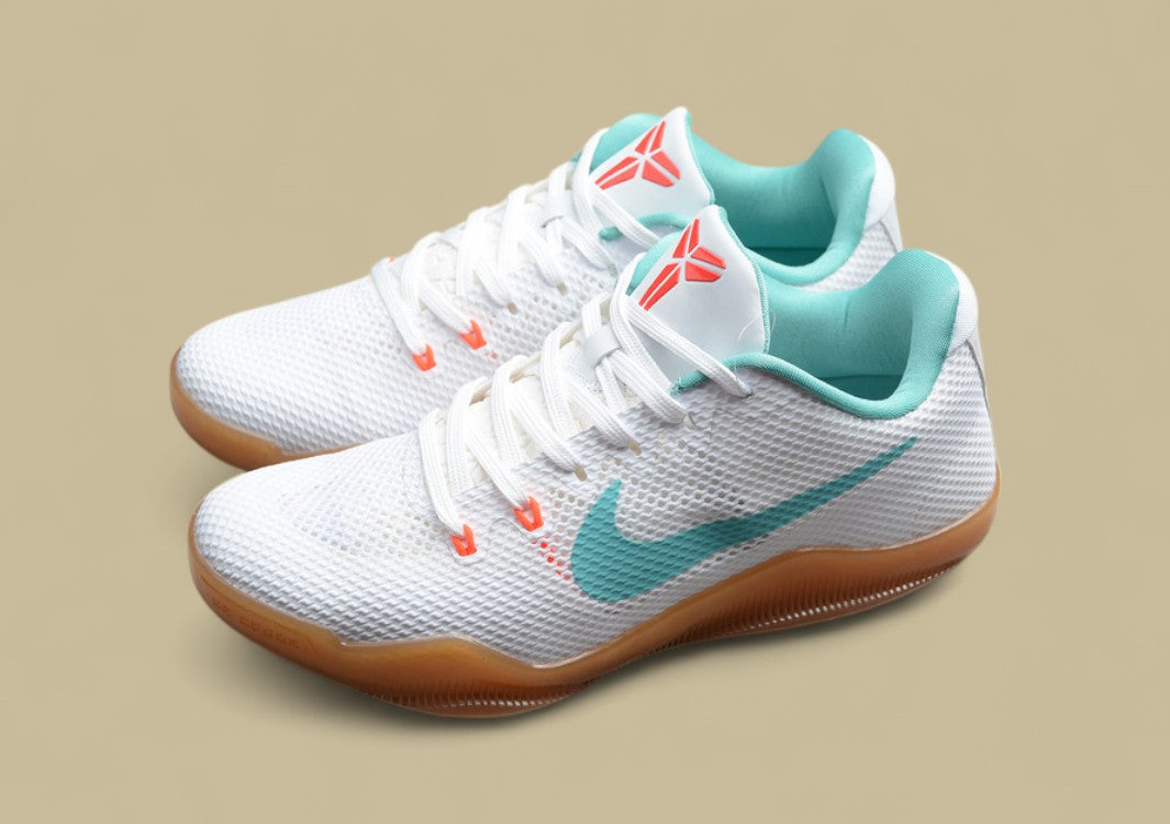 Kobe 11 Summer White/Washed Teal-Bright Crimson