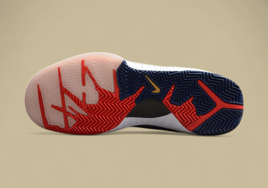 Kobe 4 Shoes White/Dark Obsidian-Varsity Red-Metallic Gold