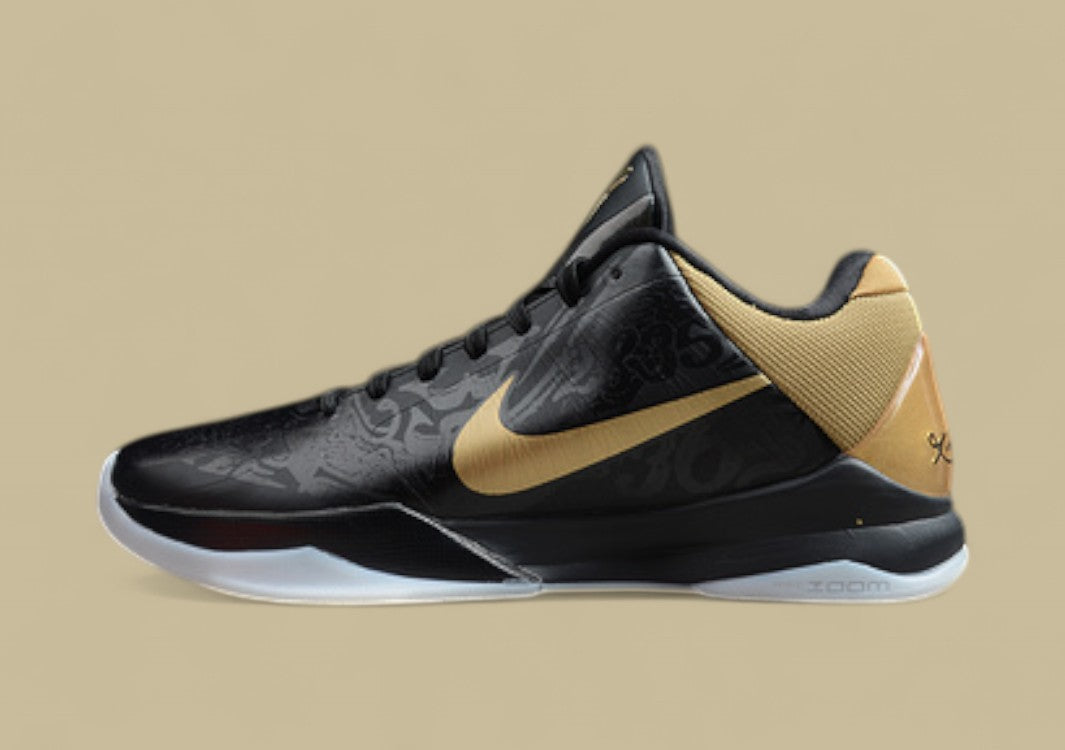 Kobe 5 Big Stage Away Black/Metallic Gold-White