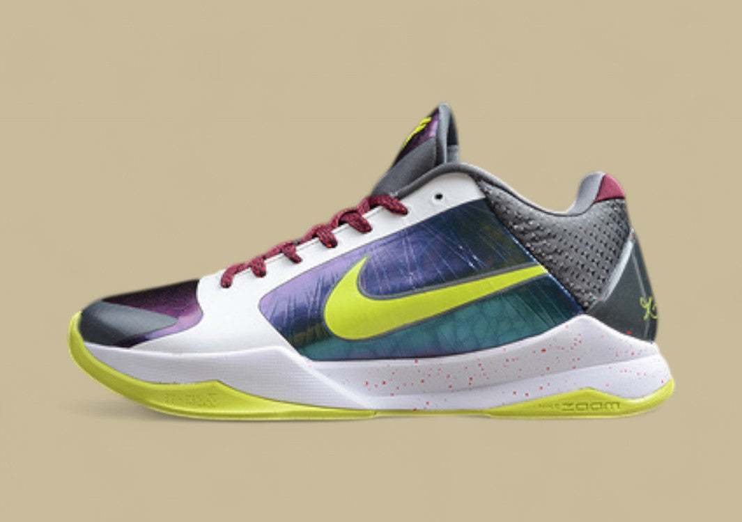 Kobe 5 Protro Chaos White/Cyber-Purple-Red