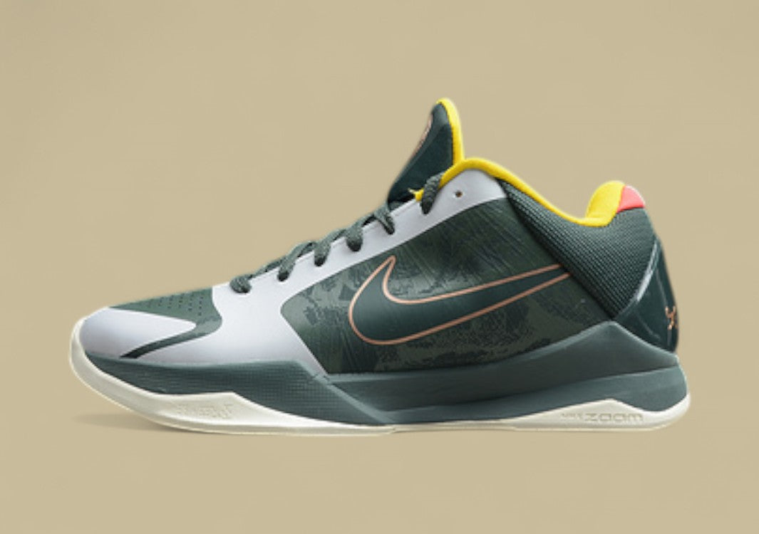 Kobe 5 Protro EYBL Forest Green/Metallic Red Bronze-Speed Yellow