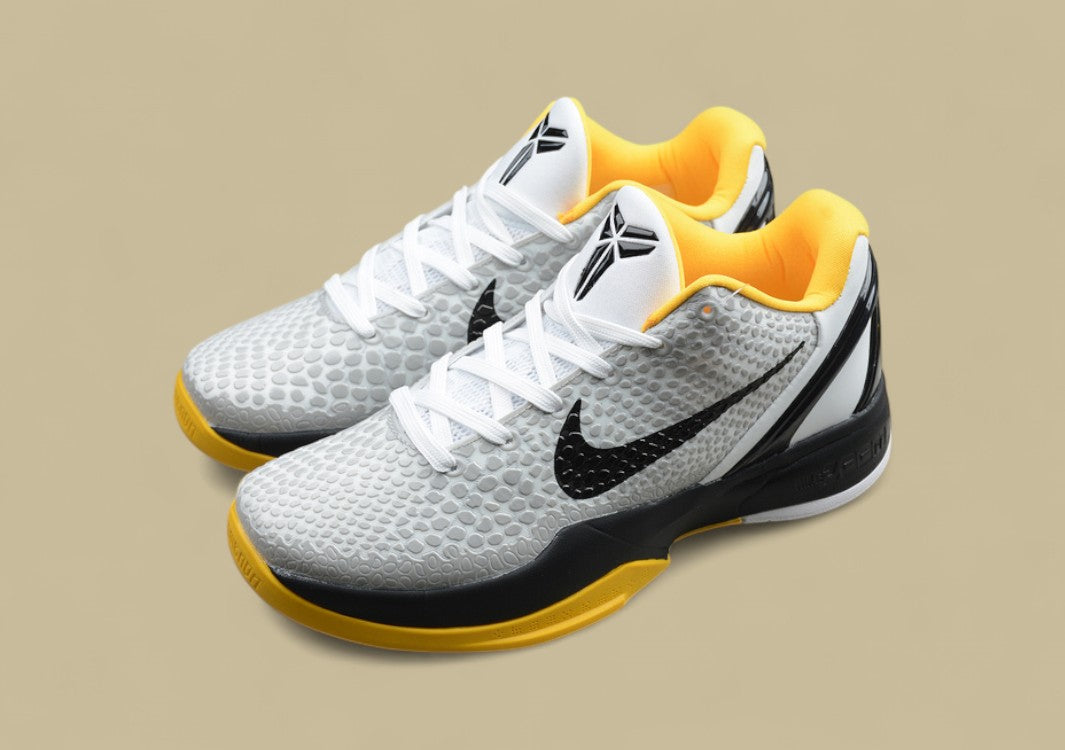 Kobe 6 Protro White/Neutral Grey-Del Sol-Black
