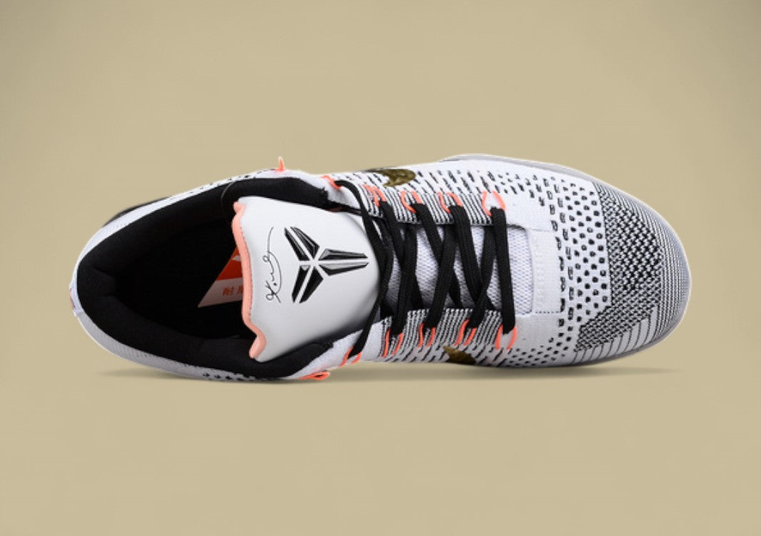 Kobe 9 Basketball Shoes White/Metallic Gold/Black