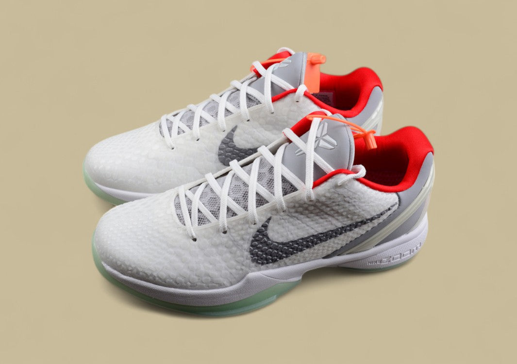 Kobe VI Protro White/Wolf Grey/University Red