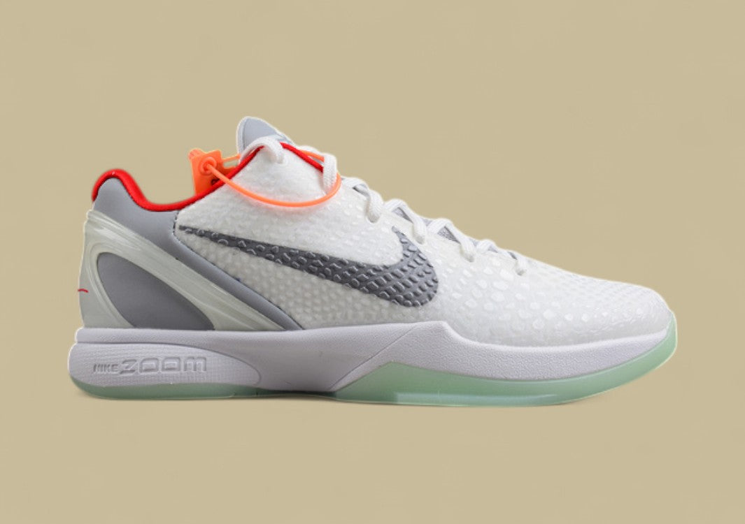 Kobe VI Protro White/Wolf Grey/University Red