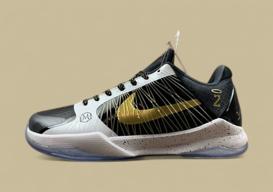 Kobe V Protro Black/White/Gold