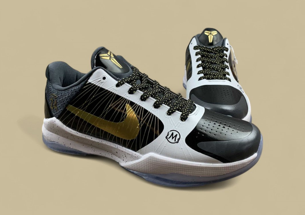 Kobe V Protro Black/White/Gold