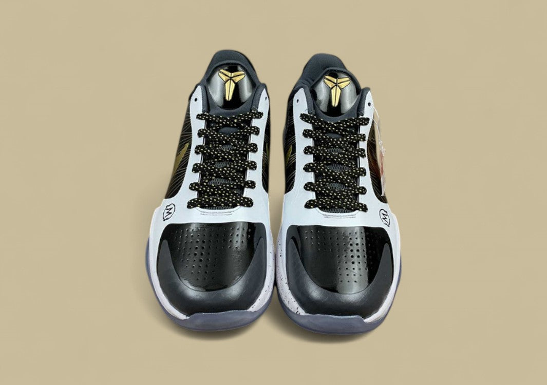 Kobe V Protro Black/White/Gold