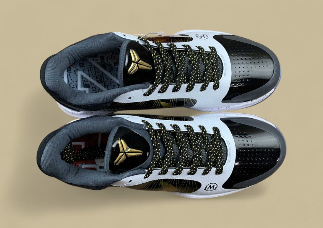 Kobe V Protro Black/White/Gold