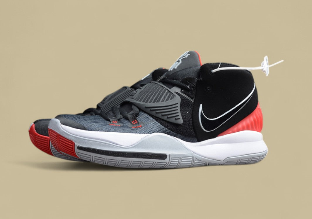 Kyrie 6 Bred Black/Cement Grey/University Red-White