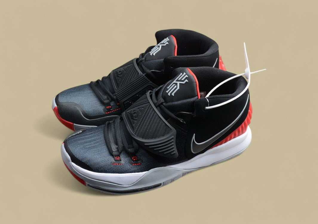 Kyrie 6 Bred Black/Cement Grey/University Red-White