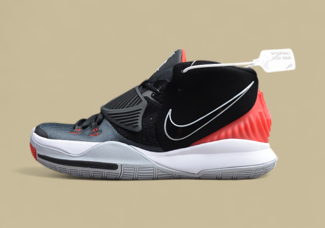 Kyrie 6 Bred Black/Cement Grey/University Red-White