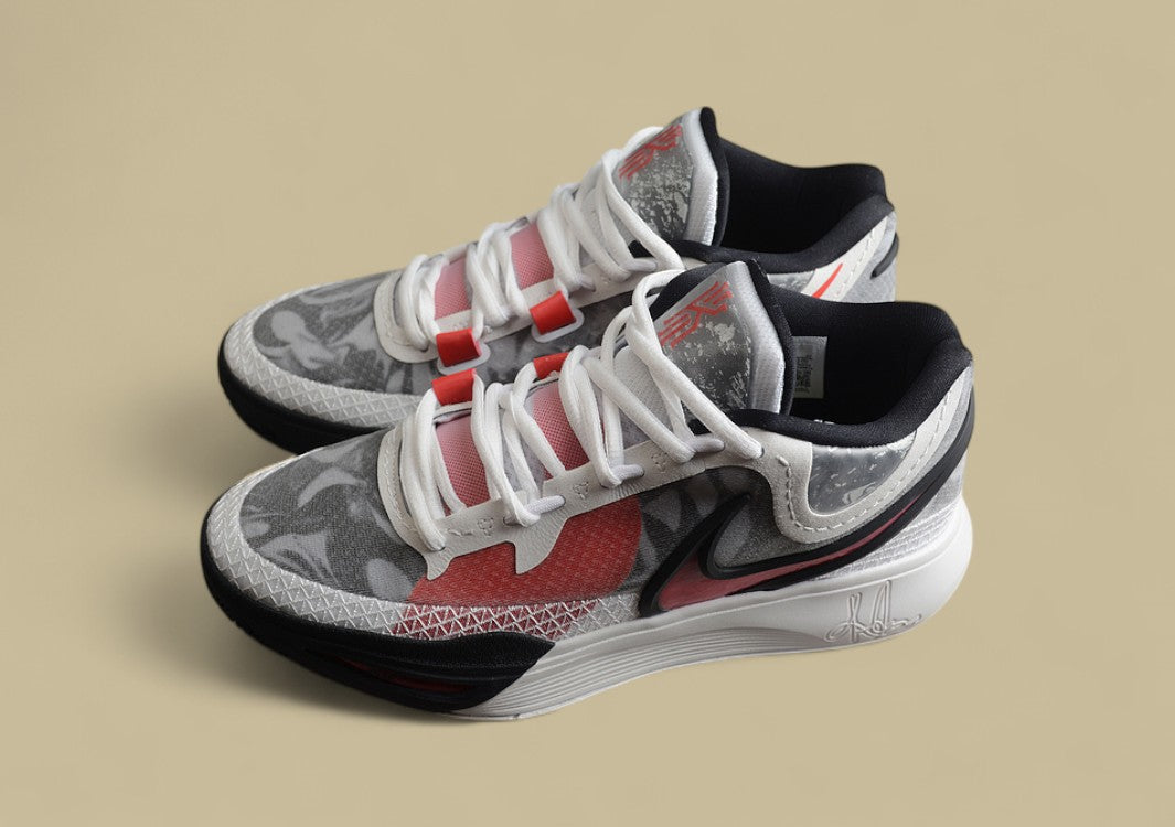 Kyrie 9 White/University Red-Black-Wolf Grey
