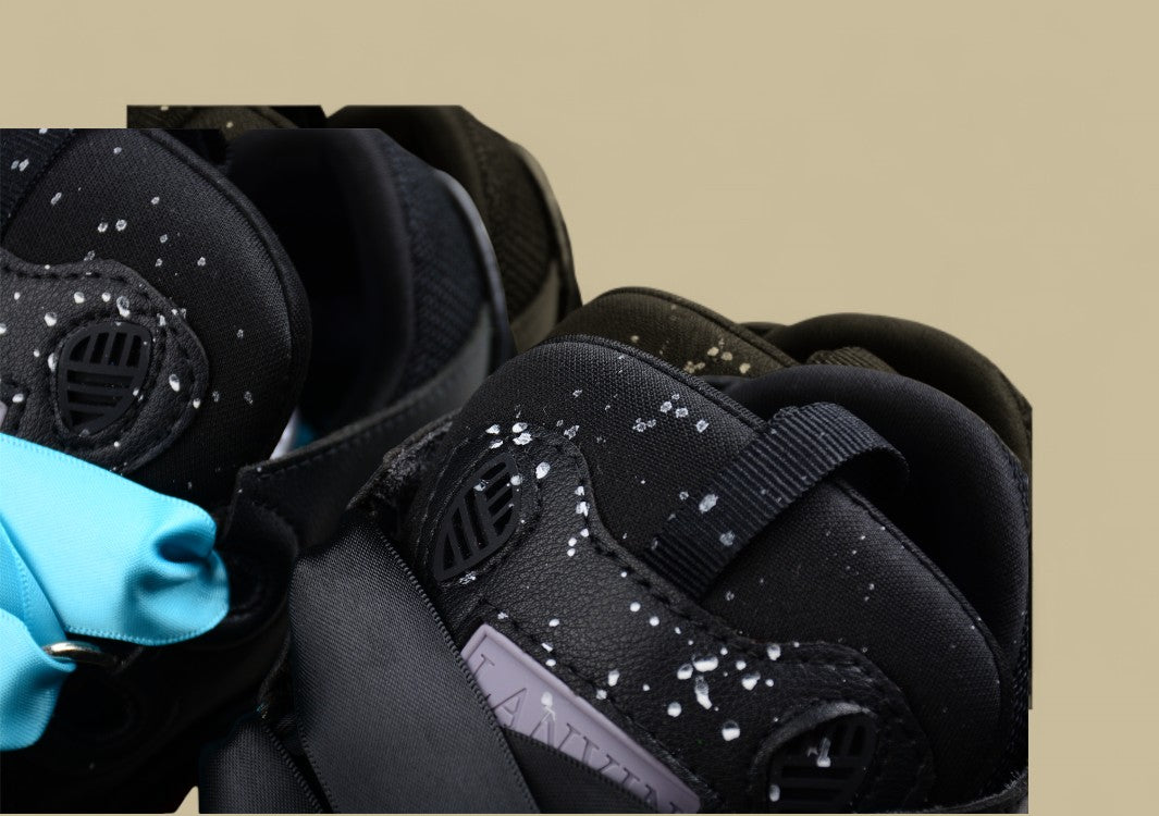 Lanvin Curb Series Casual Sports Shoes Black Multicolor Paint Toe Gum Sole Replica