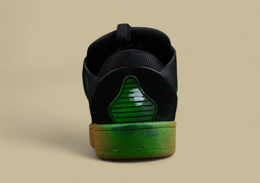 Lanvin Curb Series Casual Sports Shoes Black Multicolor Paint Toe Gum Sole Replica