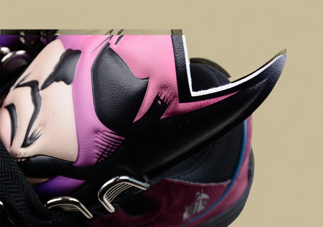 Lanvin Curb Series Casual Sports Shoes Burgundy Black Blue Trim Replica