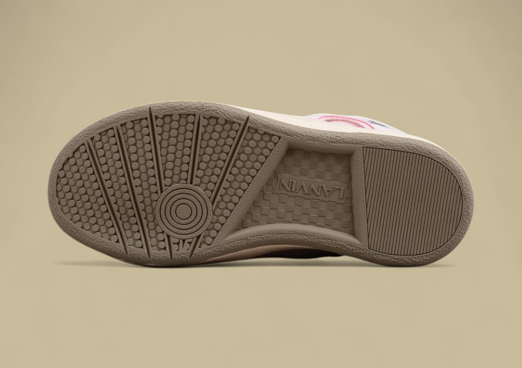 Lanvin Curb Series Casual Sports Shoes Light Pink Beige Black White Laces Replica