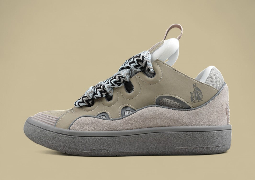 Lanvin Curb Series Casual Sports Shoes Taupe Grey Replica