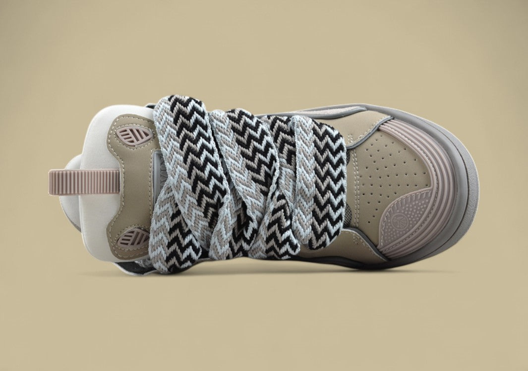 Lanvin Curb Series Casual Sports Shoes Taupe Grey Replica