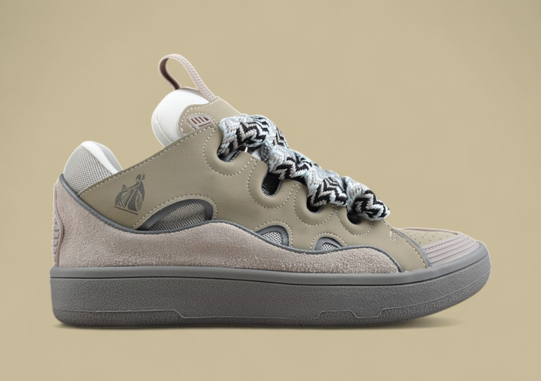 Lanvin Curb Series Casual Sports Shoes Taupe Grey Replica