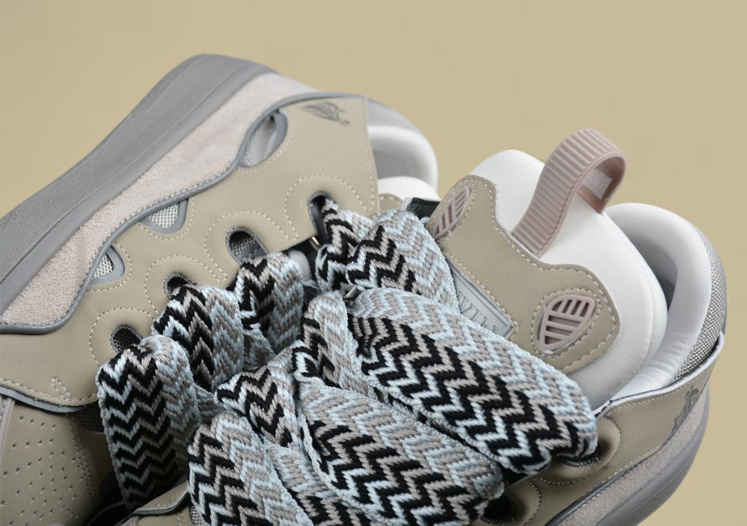 Lanvin Curb Series Casual Sports Shoes Taupe Grey Replica