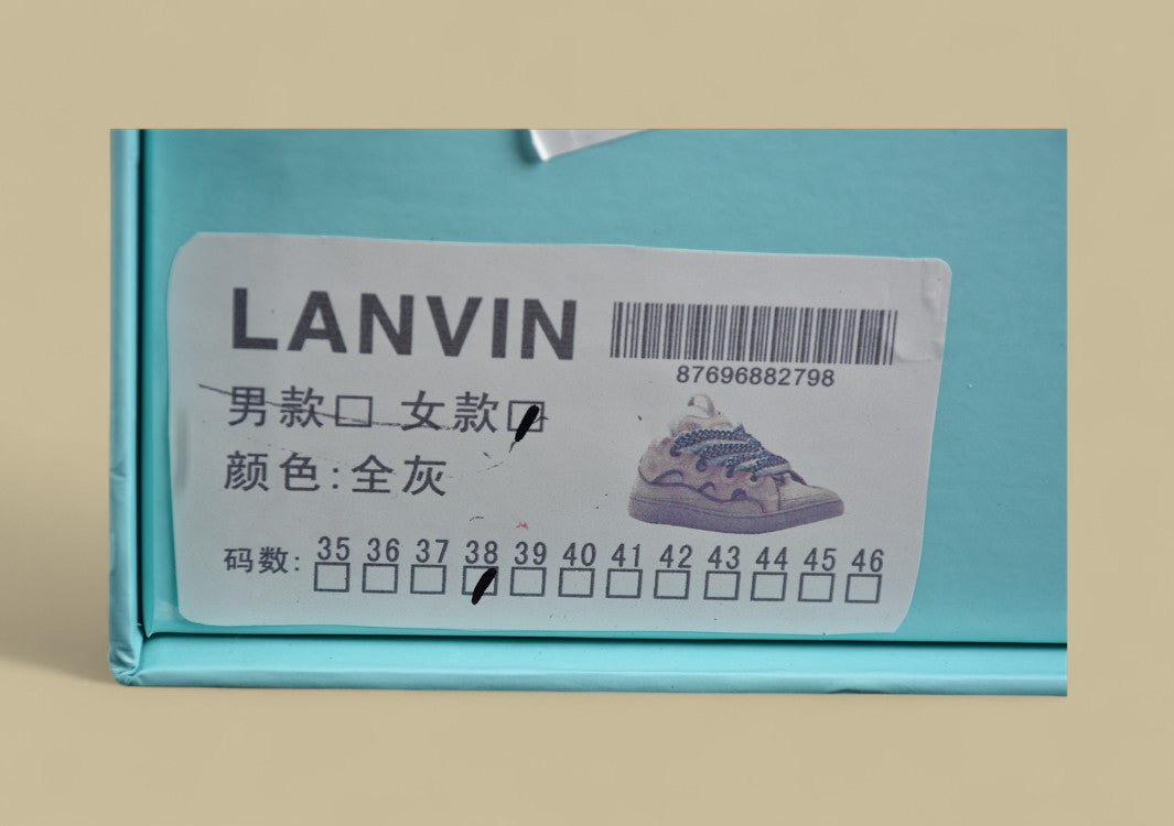 Lanvin Curb Series Casual Sports Shoes Taupe Grey Replica