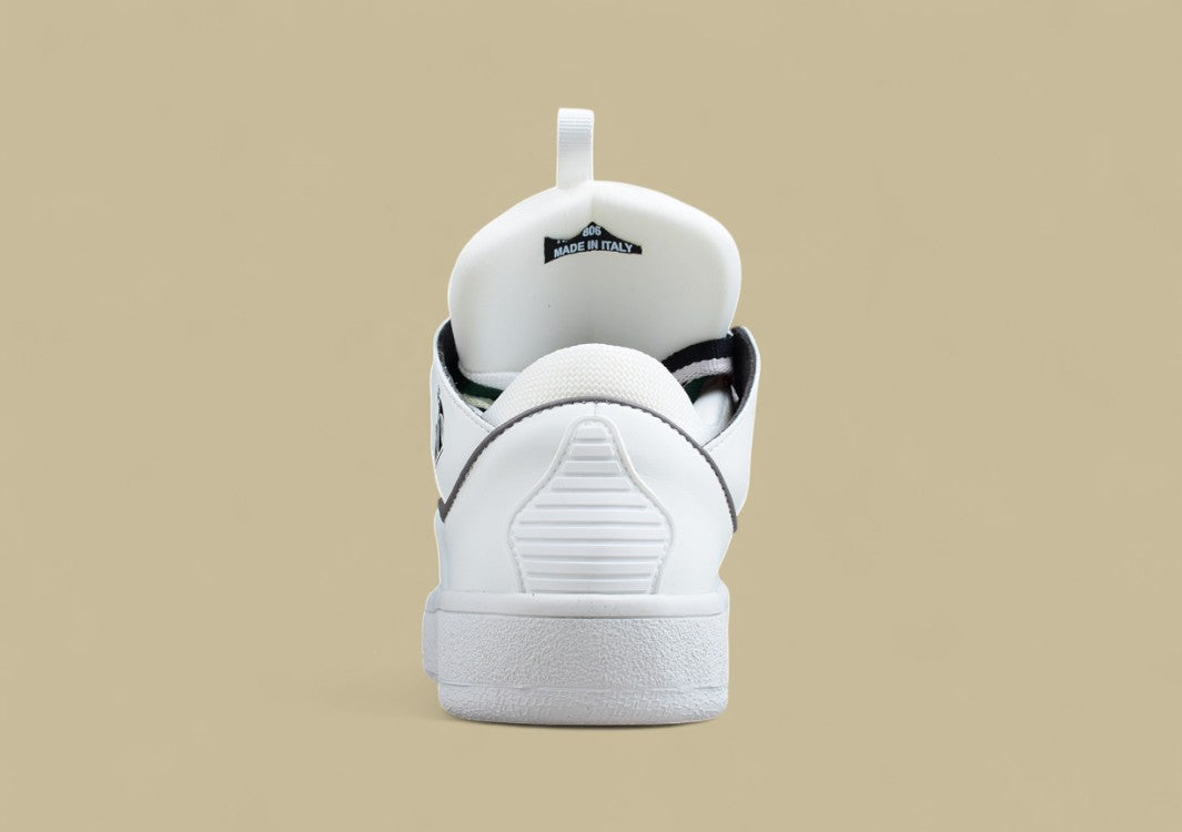 Lanvin Curb Series Casual Sports Shoes Triple White Grey Trim Multicolor Laces Replica