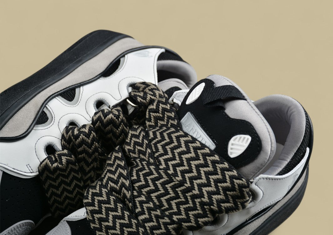 Lanvin Curb Series Casual Sports Shoes White Grey Black Replica