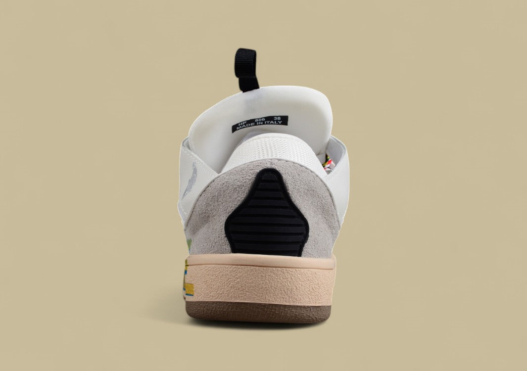 Lanvin Curb Series Casual Sports Shoes White Multicolor Laces Logo Sole Replica