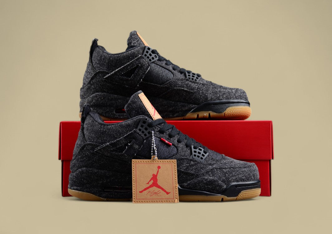 Levi's X Air Jordan 4 Denim Levi's Joint Basketball Shoes