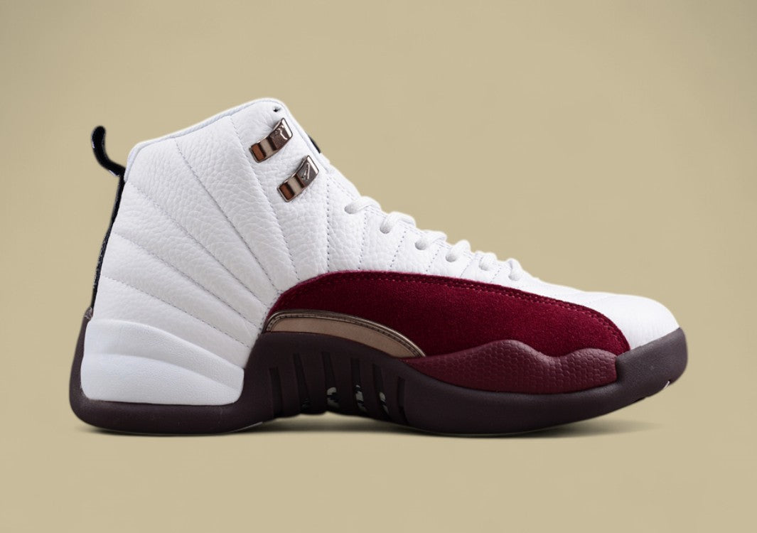 Manière X Air Jordan 12 "White" Red and White Suede