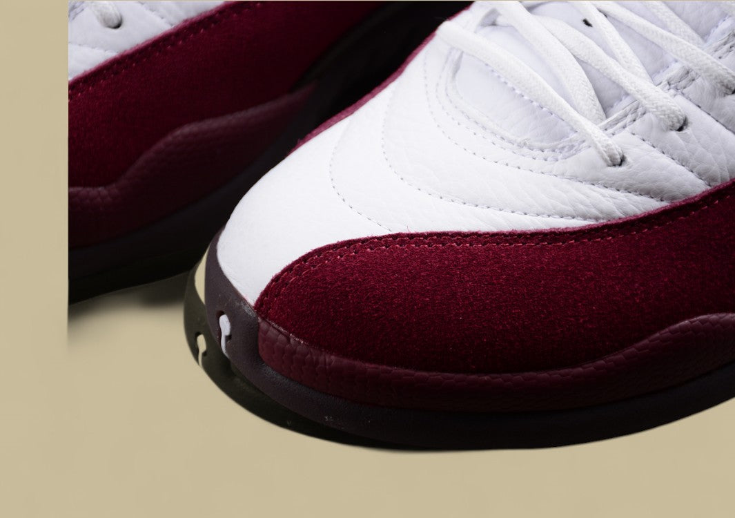 Manière X Air Jordan 12 "White" Red and White Suede