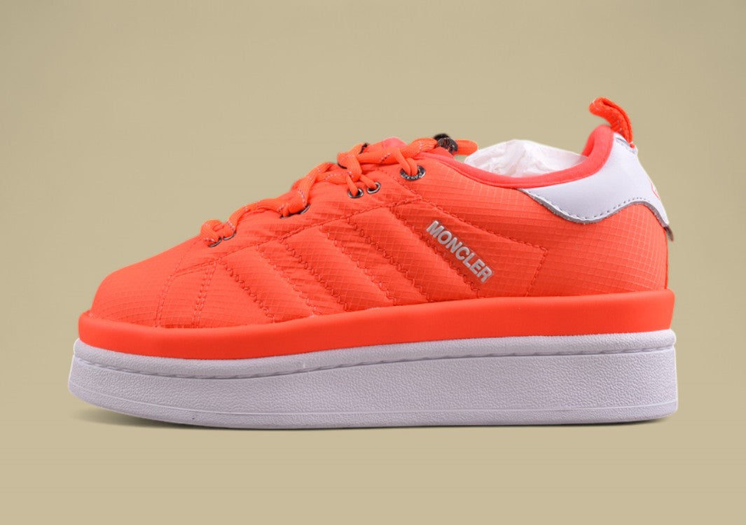 Moncler Bubble Sneaker - Bright Orange with White Heel Tab