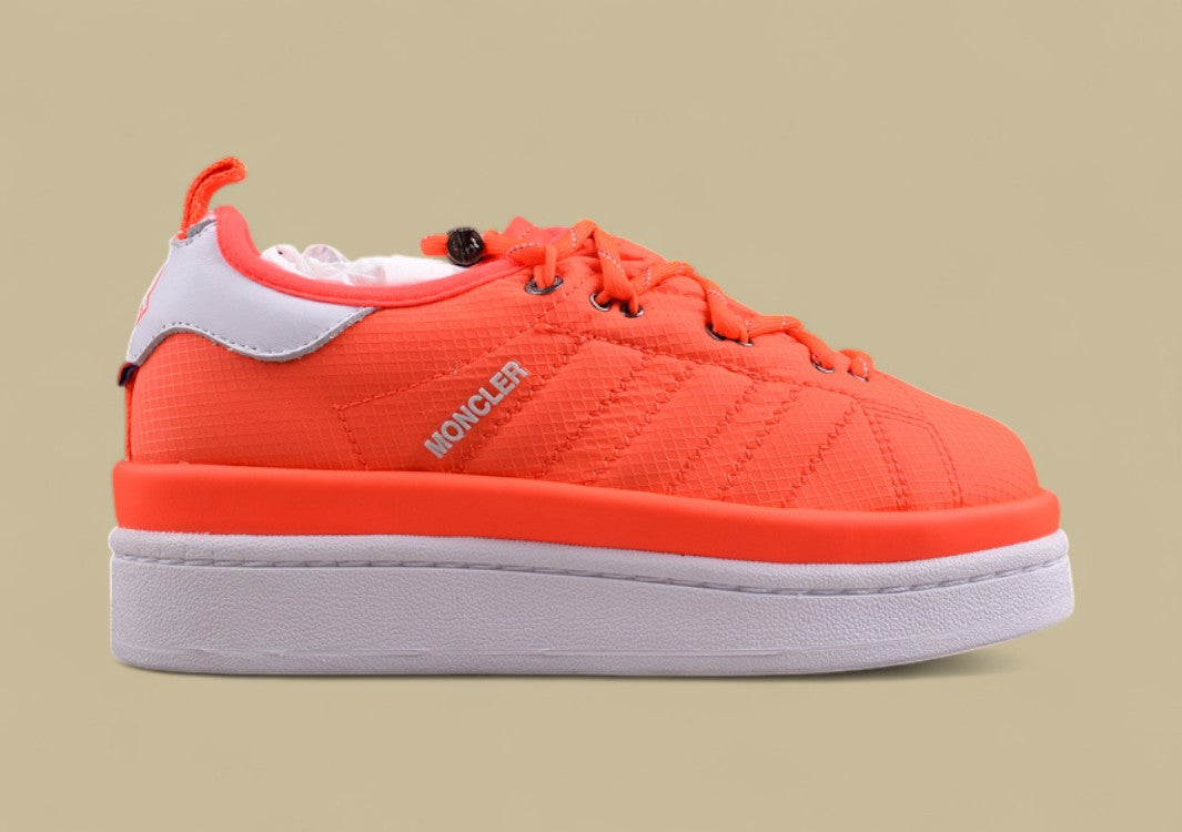 Moncler Bubble Sneaker - Bright Orange with White Heel Tab