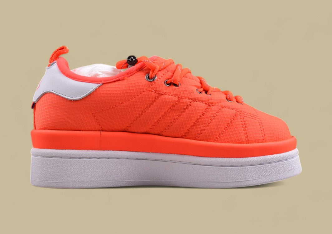 Moncler Bubble Sneaker - Bright Orange with White Heel Tab